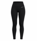 Black high-waisted leggings with a small white AEBRIX logo on the upper right hip, shown on a clean white background.